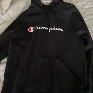 Black champion hoodie